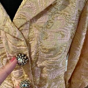 𝅺marjorie MICHAELS Original California vintage silk couture dress. Size 8